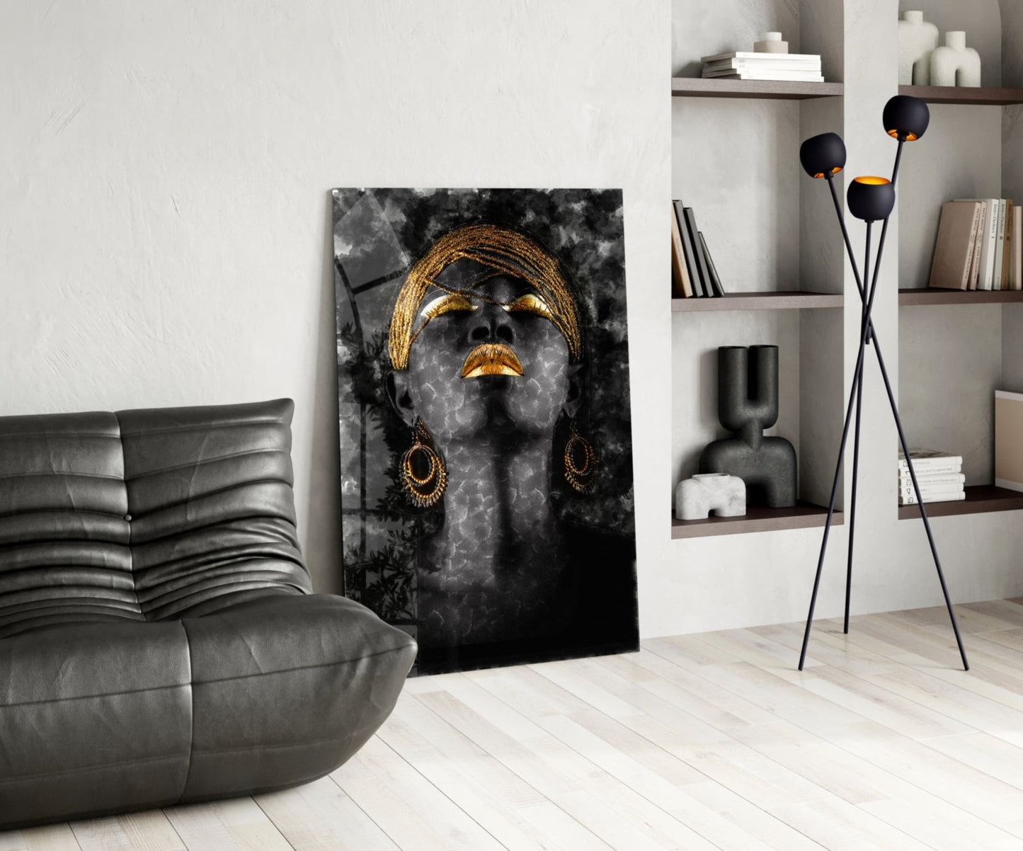 Insigneart USA Insigneart USA African Woman Portrait Glass Wall Art