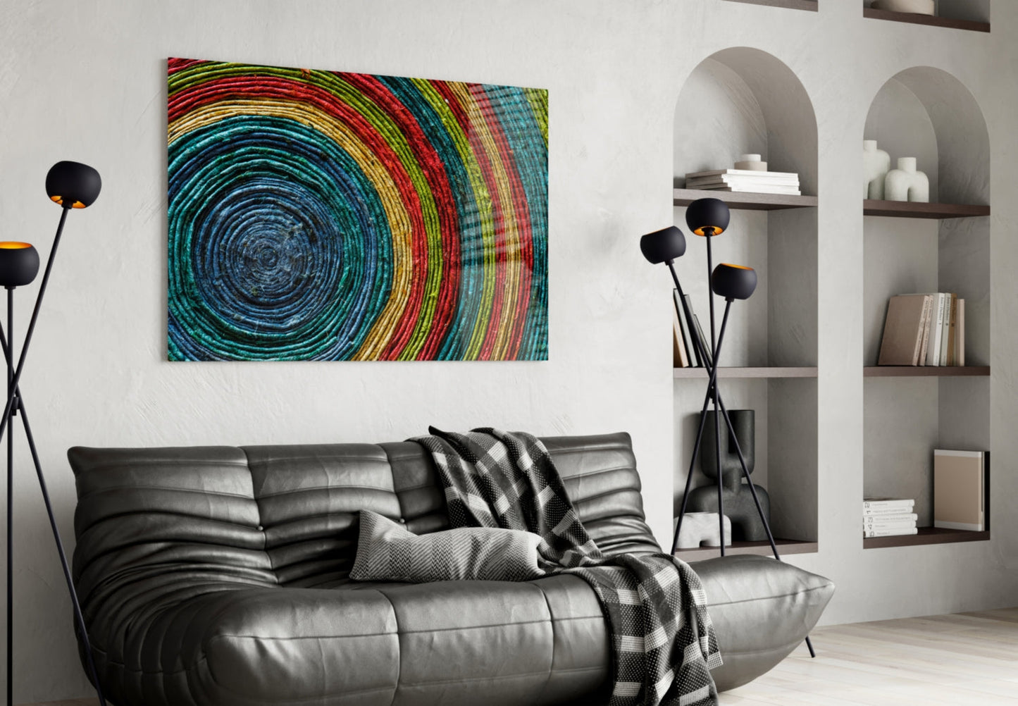 Insigneart USA Insigneart USA Colored Spiral Glass Wall Art