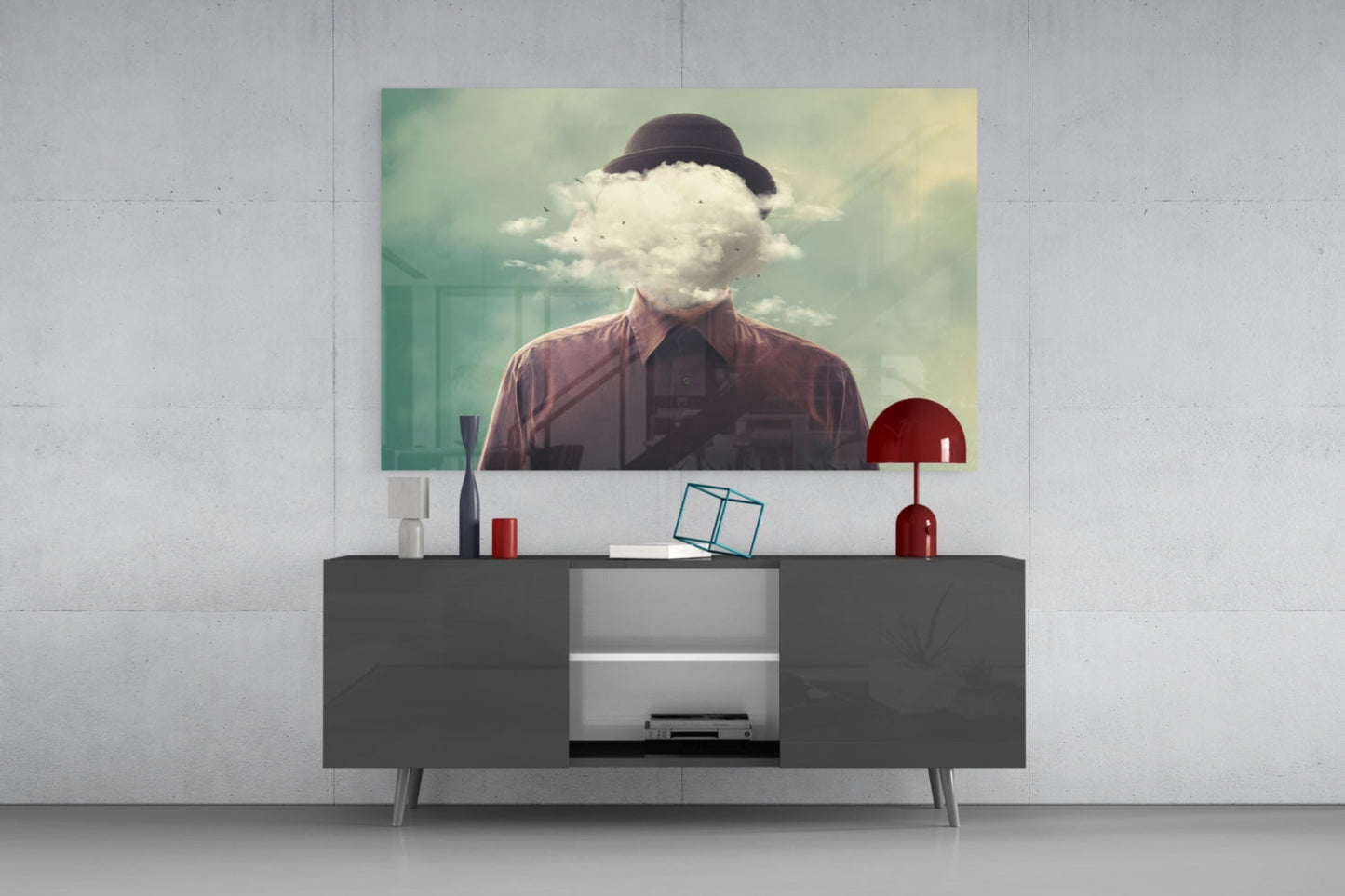Insigneart USA Insigneart USA Cloud Man Glass Wall Art