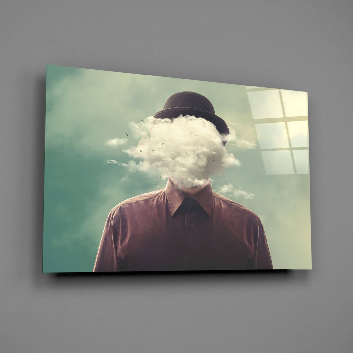 Insigneart USA Insigneart USA Cloud Man Glass Wall Art