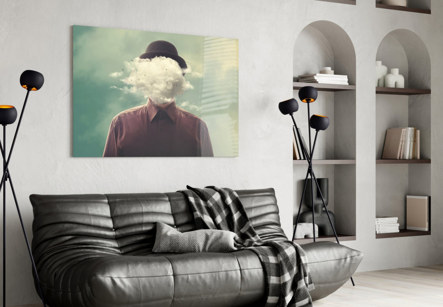 Insigneart USA Insigneart USA Cloud Man Glass Wall Art