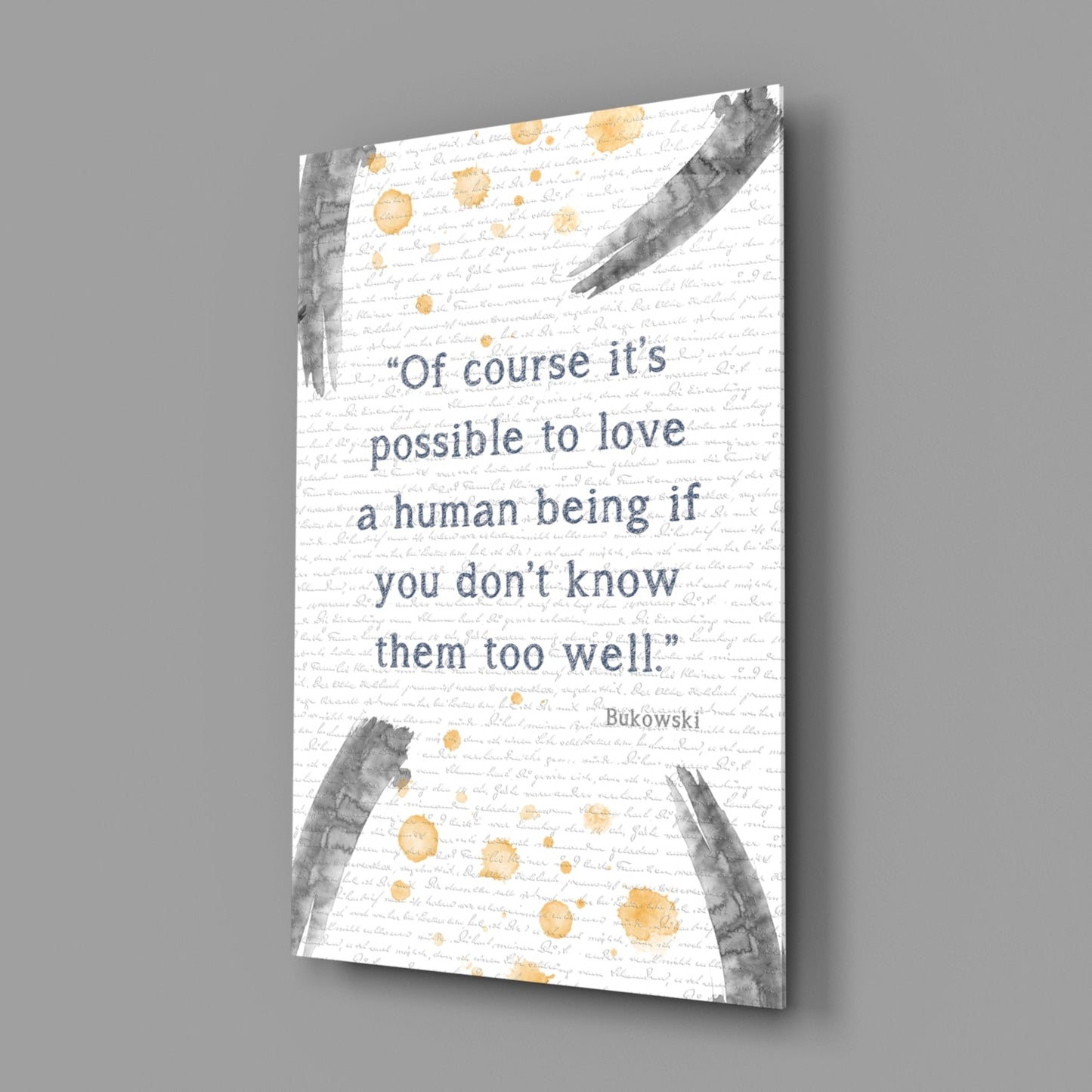 Insigneart USA Insigneart USA Bukowski Quotes Glass Wall Art