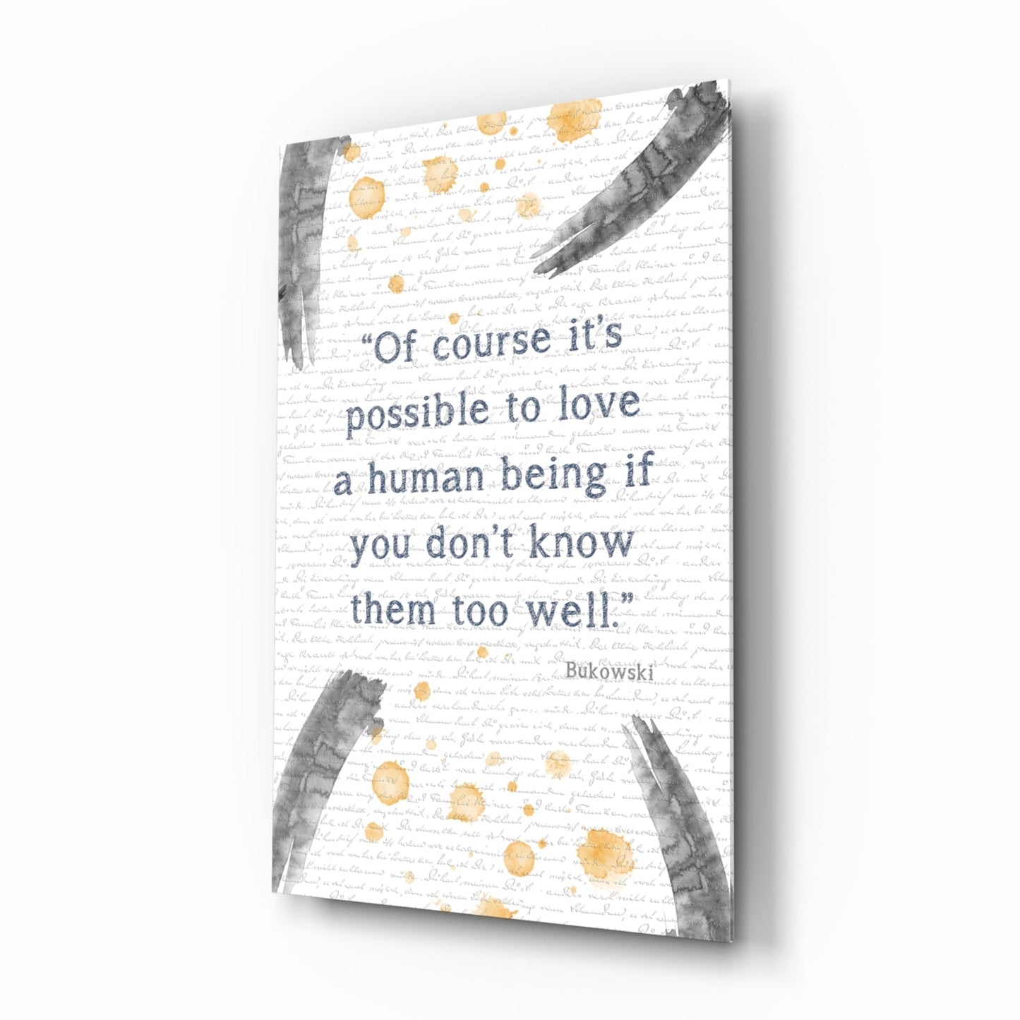 Insigneart USA Insigneart USA Bukowski Quotes Glass Wall Art