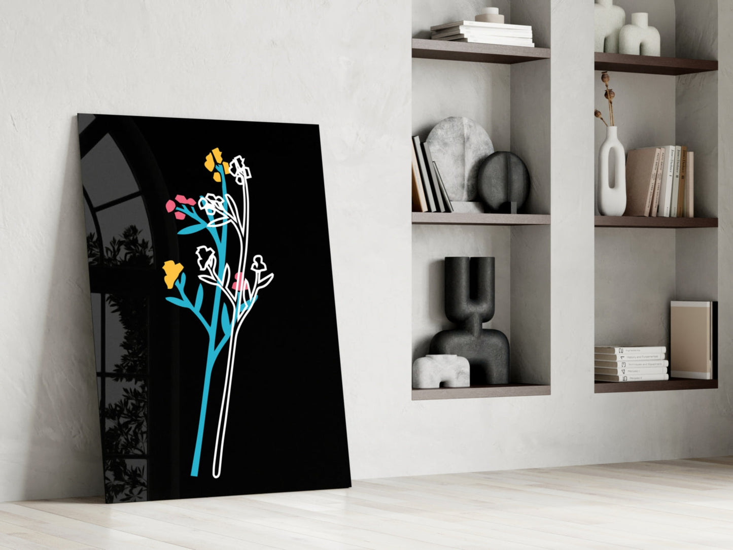 Insigneart USA Insigneart USA Abstract Colorful Flowers Glass Wall Art