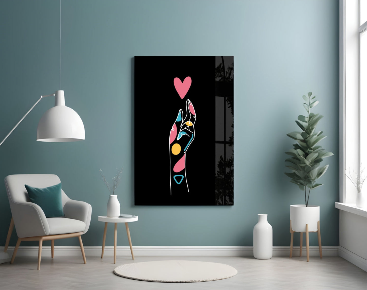 Insigneart USA Insigneart USA Abstract Colorful Hand Glass Wall Art
