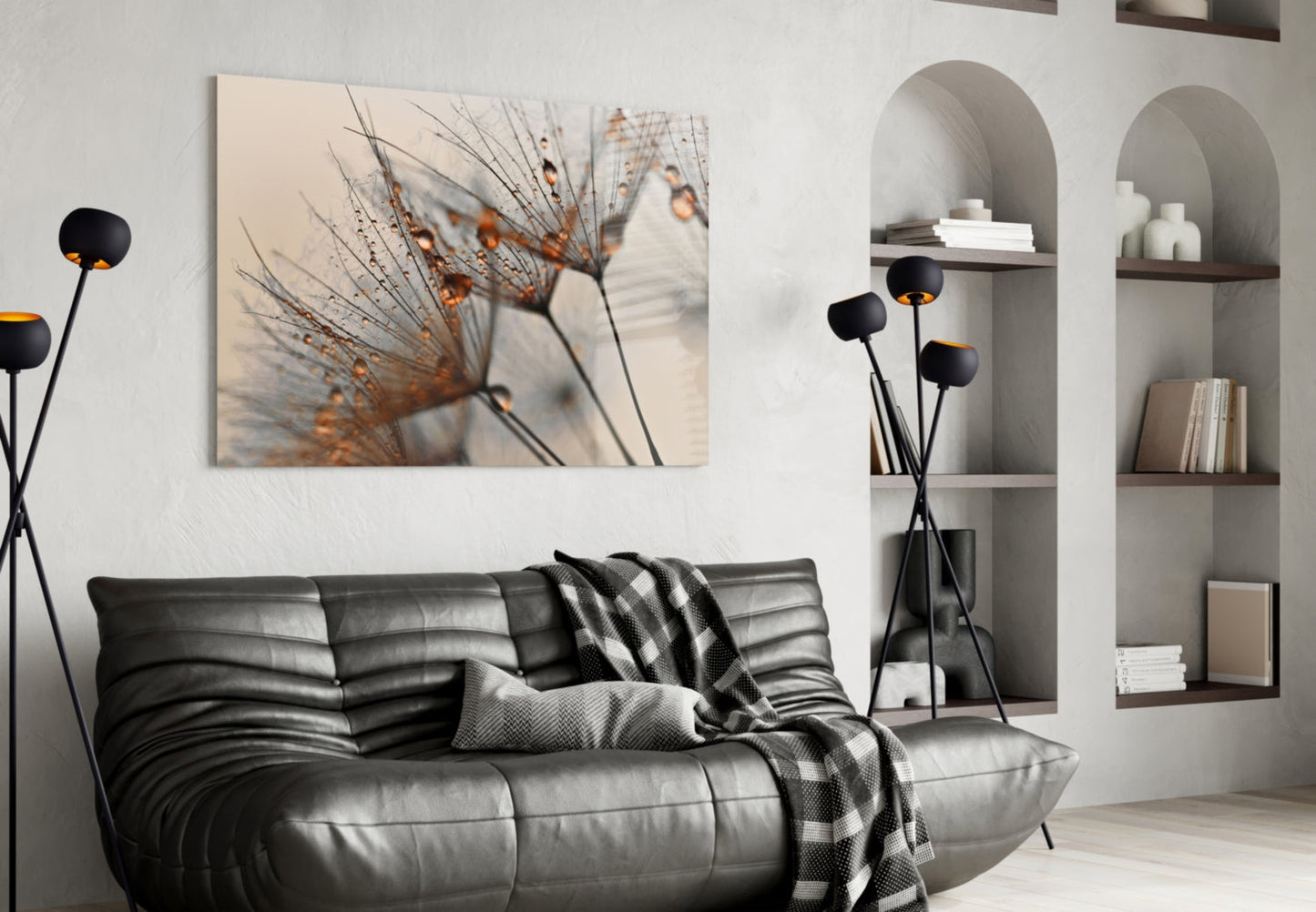 Insigneart USA Insigneart USA Cinnamon Dandelion Glass Wall Art