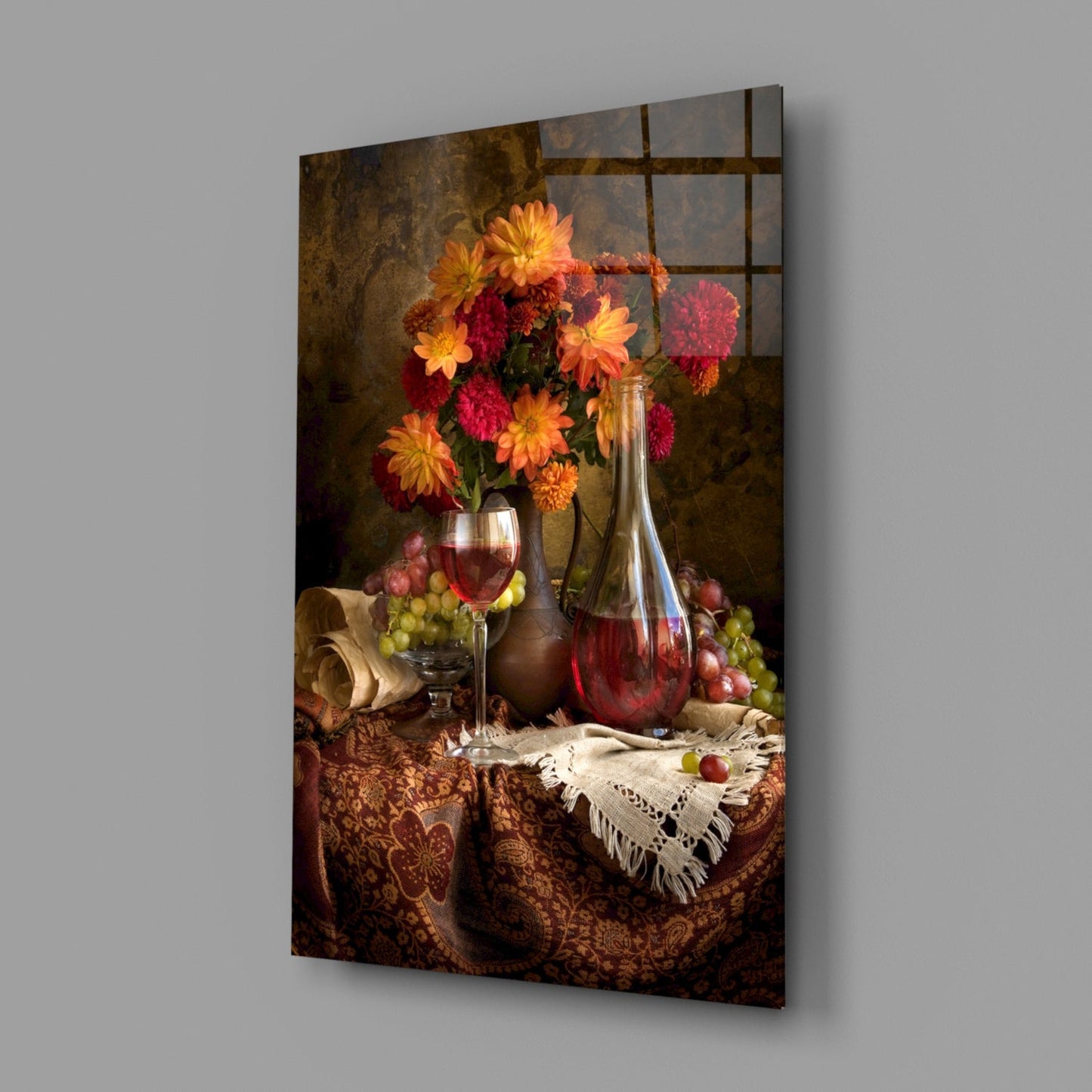 Insigneart USA Insigneart USA Chalice and Flowers Glass Wall Art