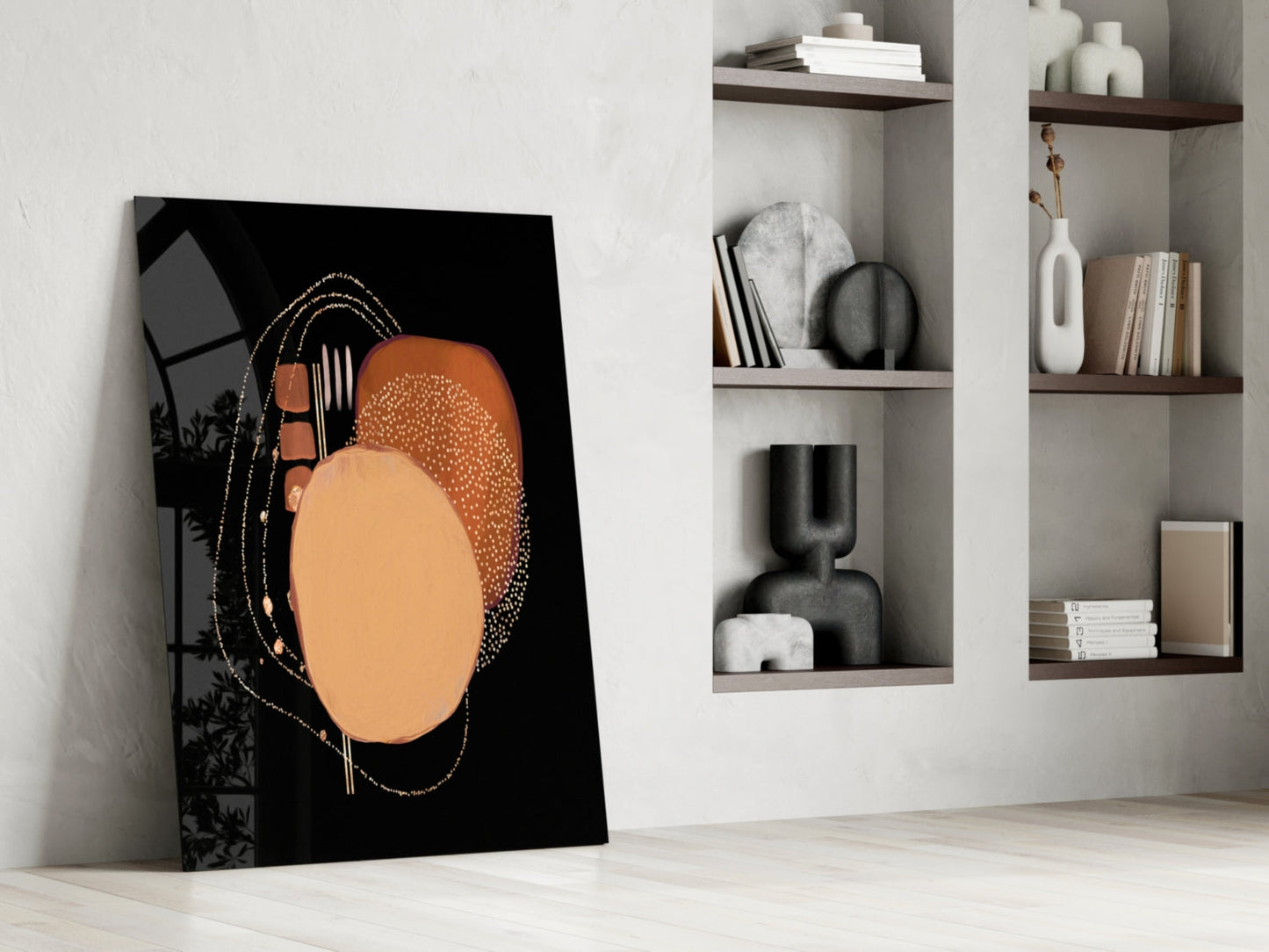 Insigneart USA Insigneart USA Abstract Black Glass Wall Art