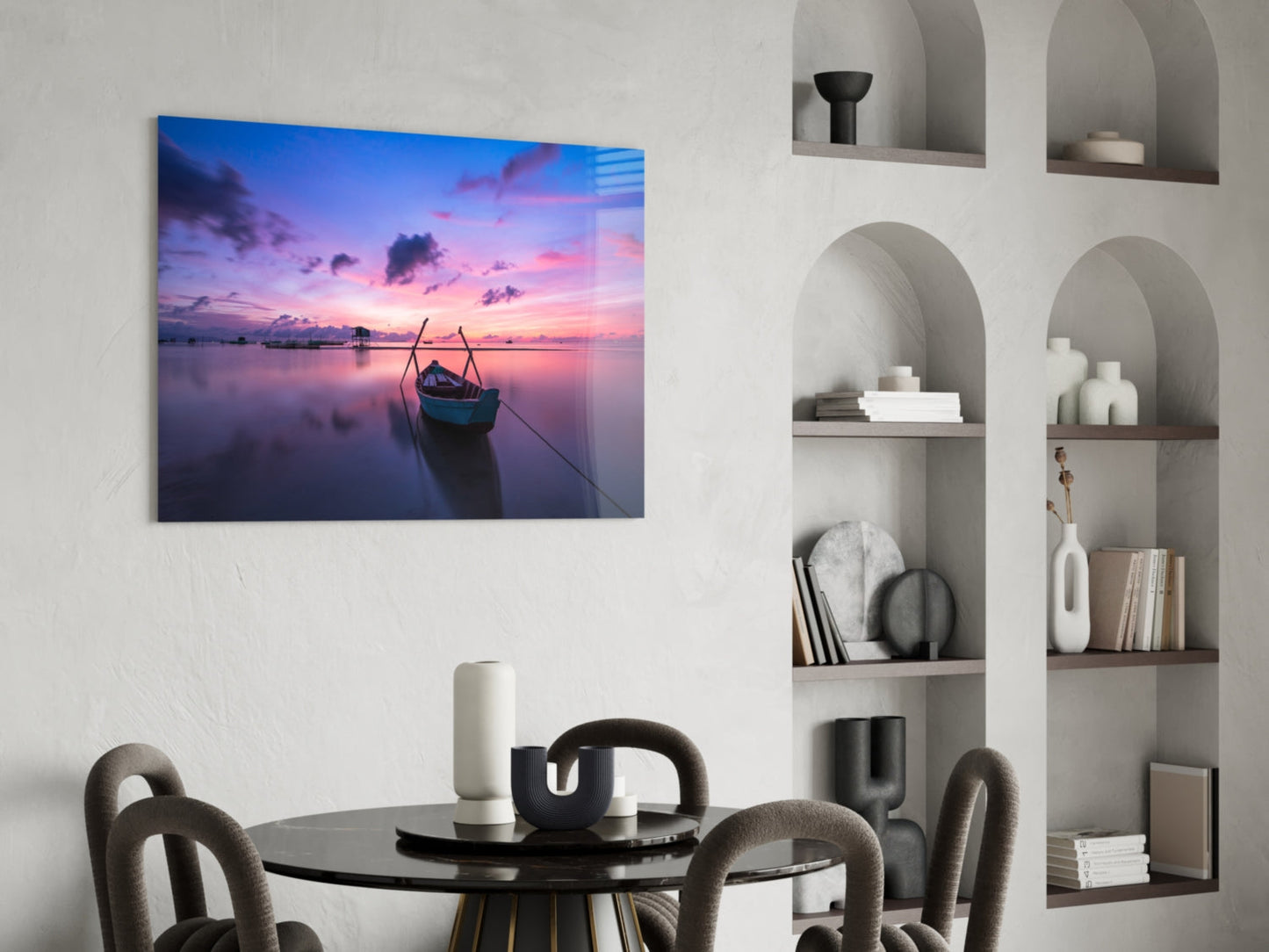 Insigneart USA Insigneart USA Sunset on the Boat Glass Wall Art
