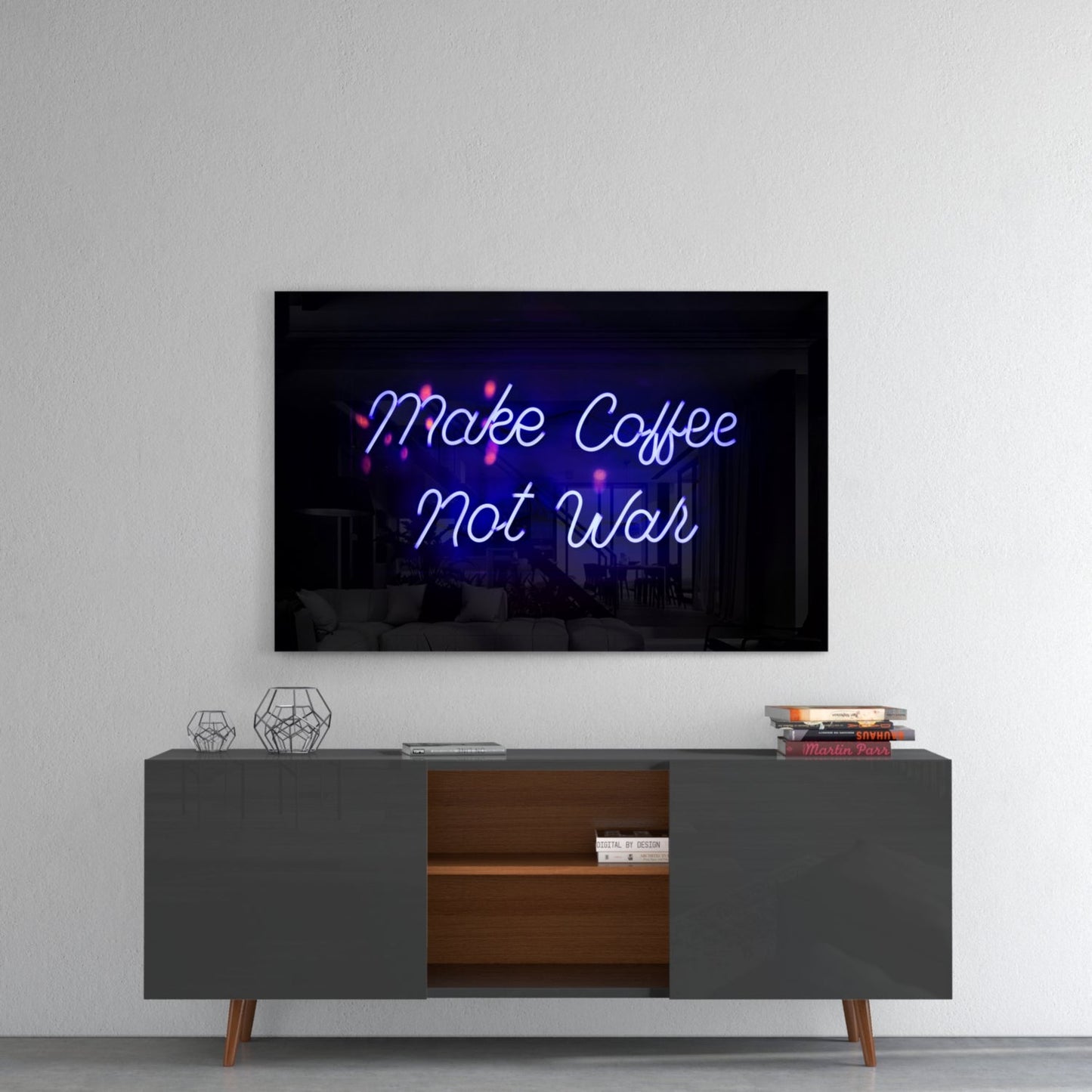 Insigneart USA Insigneart USA “Make Coffee not War” Glass Wall Art