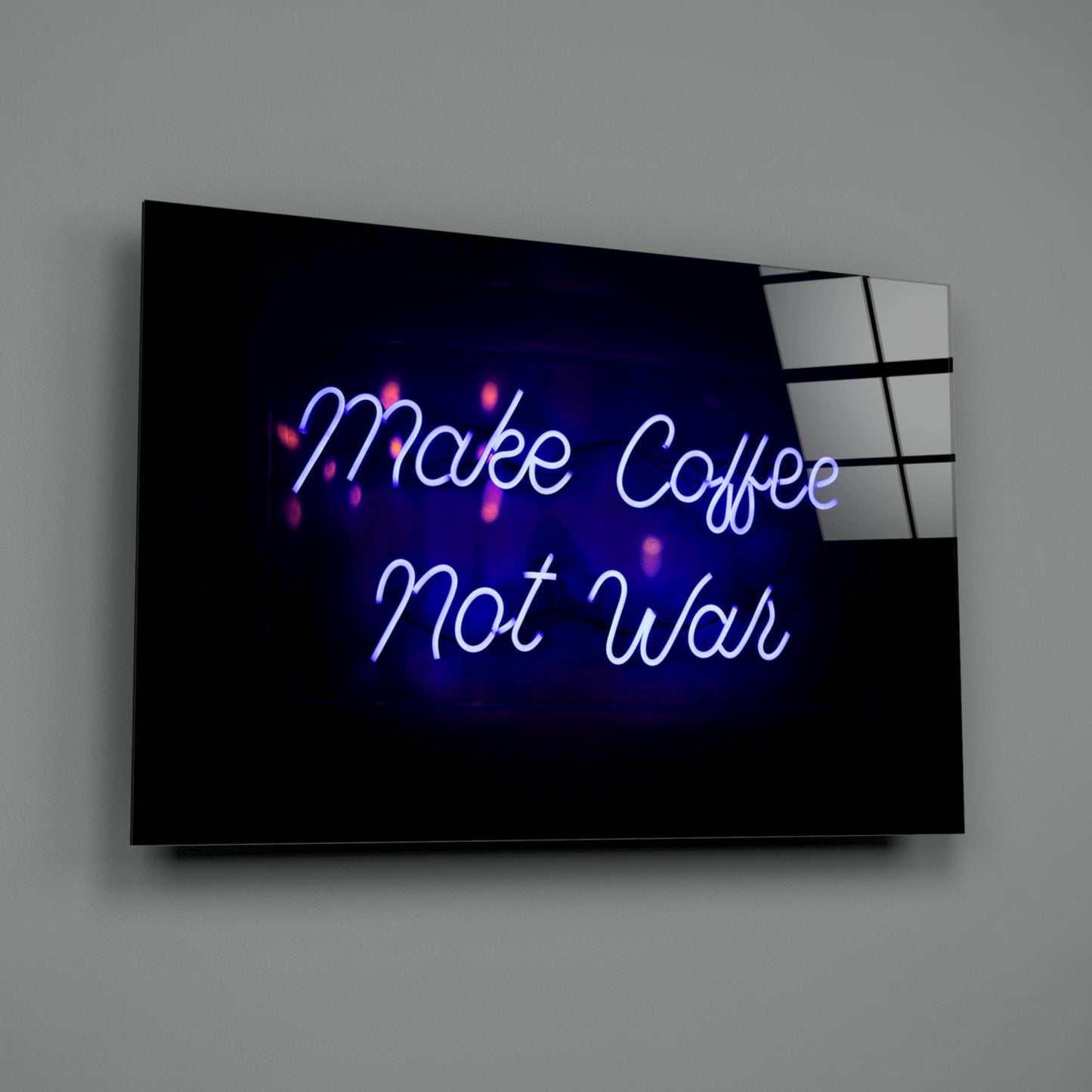 Insigneart USA Insigneart USA “Make Coffee not War” Glass Wall Art