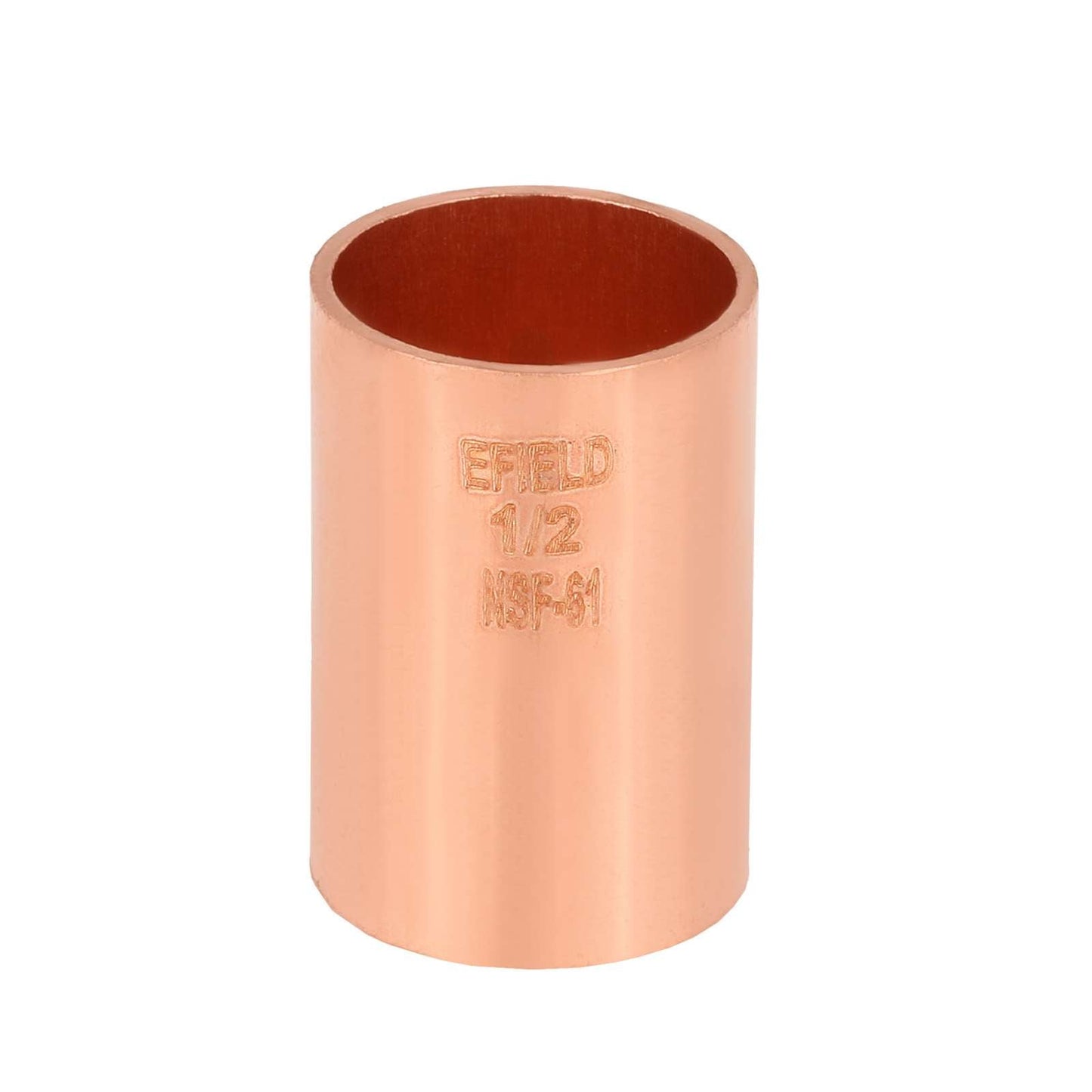 30 Pcs 1/2" Copper Coupling, No Stop at Wholesale Price