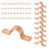 Pro 50 Pack 1/2" Copper Pipe Straps, Two Hole Plumbingsell
