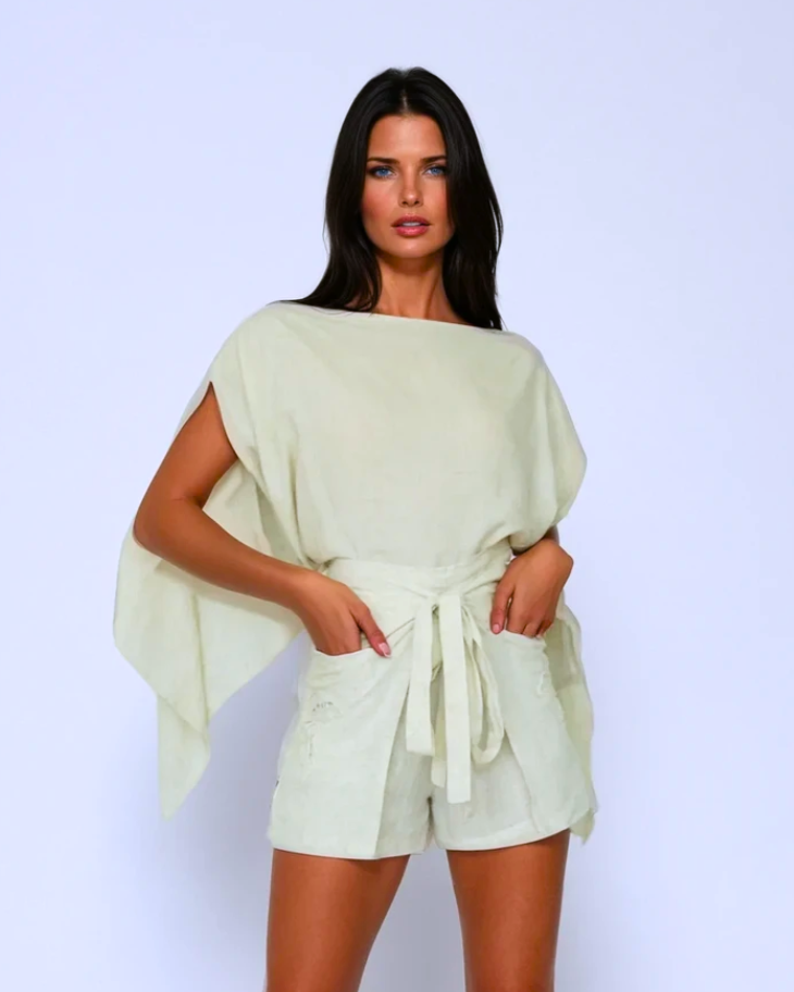 Baliawear Baliawear Cape Top - Linen