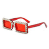 Retro Fashion Diamond Embedded Square Frame Sunglasses HTO Apparel