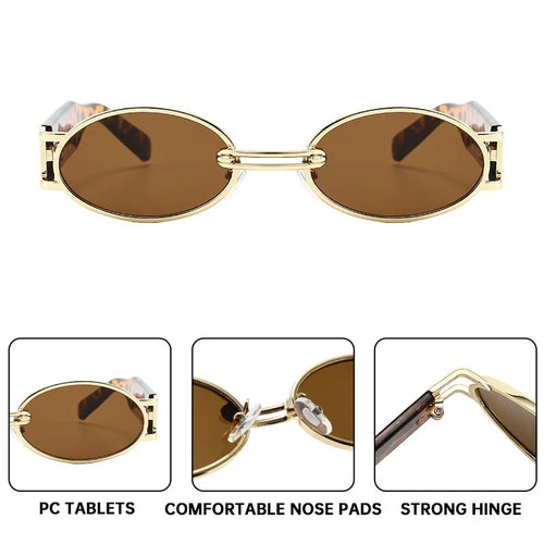 Retro Oval Frame Sunglasses HTO Apparel