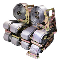 2" x 16 Ft Interior Van Ratchet E-Track Strap w/ Spring E Fittings 1 Ft Fixed End | QTY 300 RatchetStrap.Com