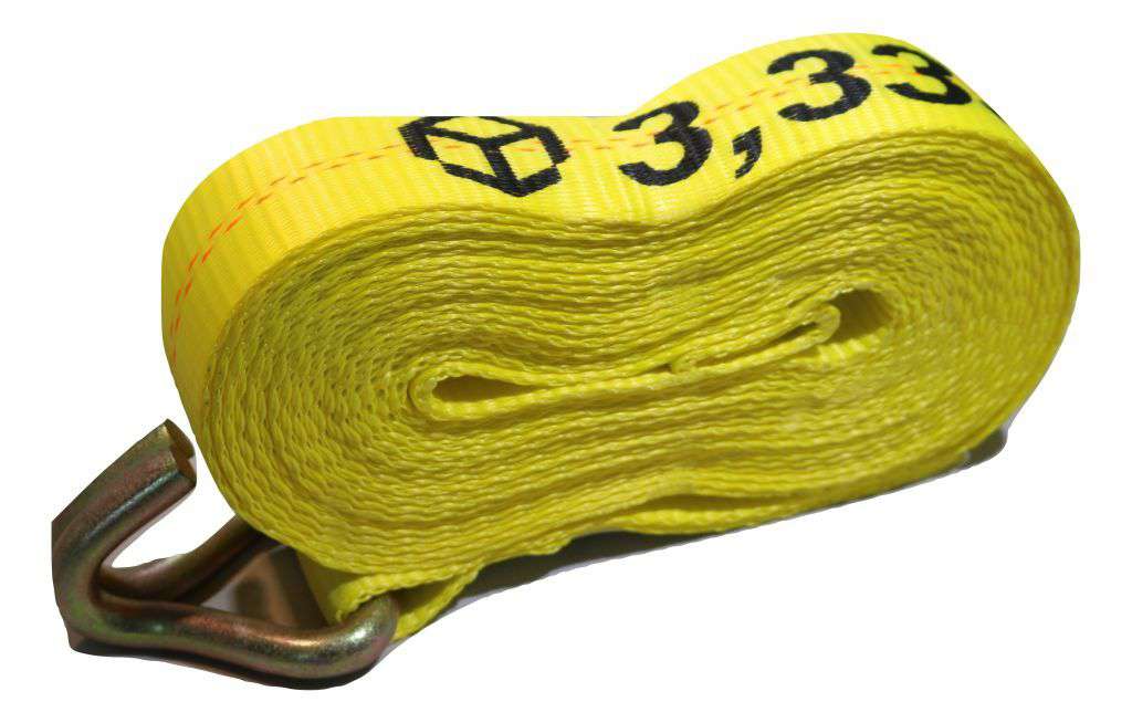 QTY 100 - 2" x 27 Ft. Flatbed Ratchet Strap w/ Wire Hooks