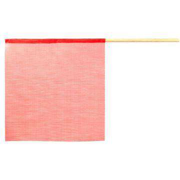 Red Warning Flag - Vinyl Mesh on Wooden Dowel | RWF