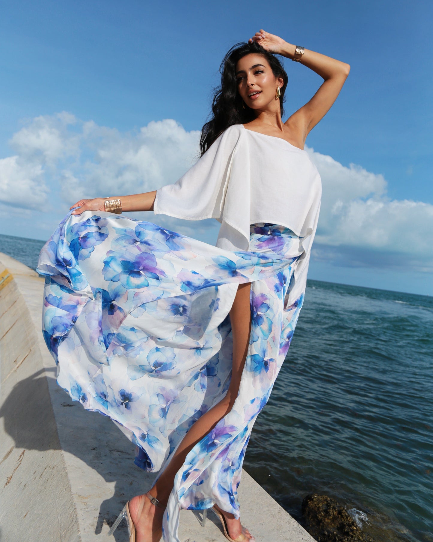 Baliawear Baliawear Show Skirt - Azzurra Bloom