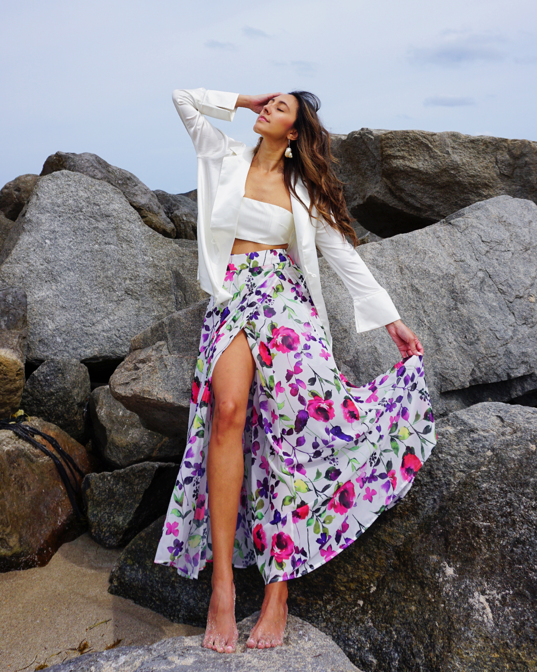 Baliawear Baliawear Show Skirt - Rose Bloom