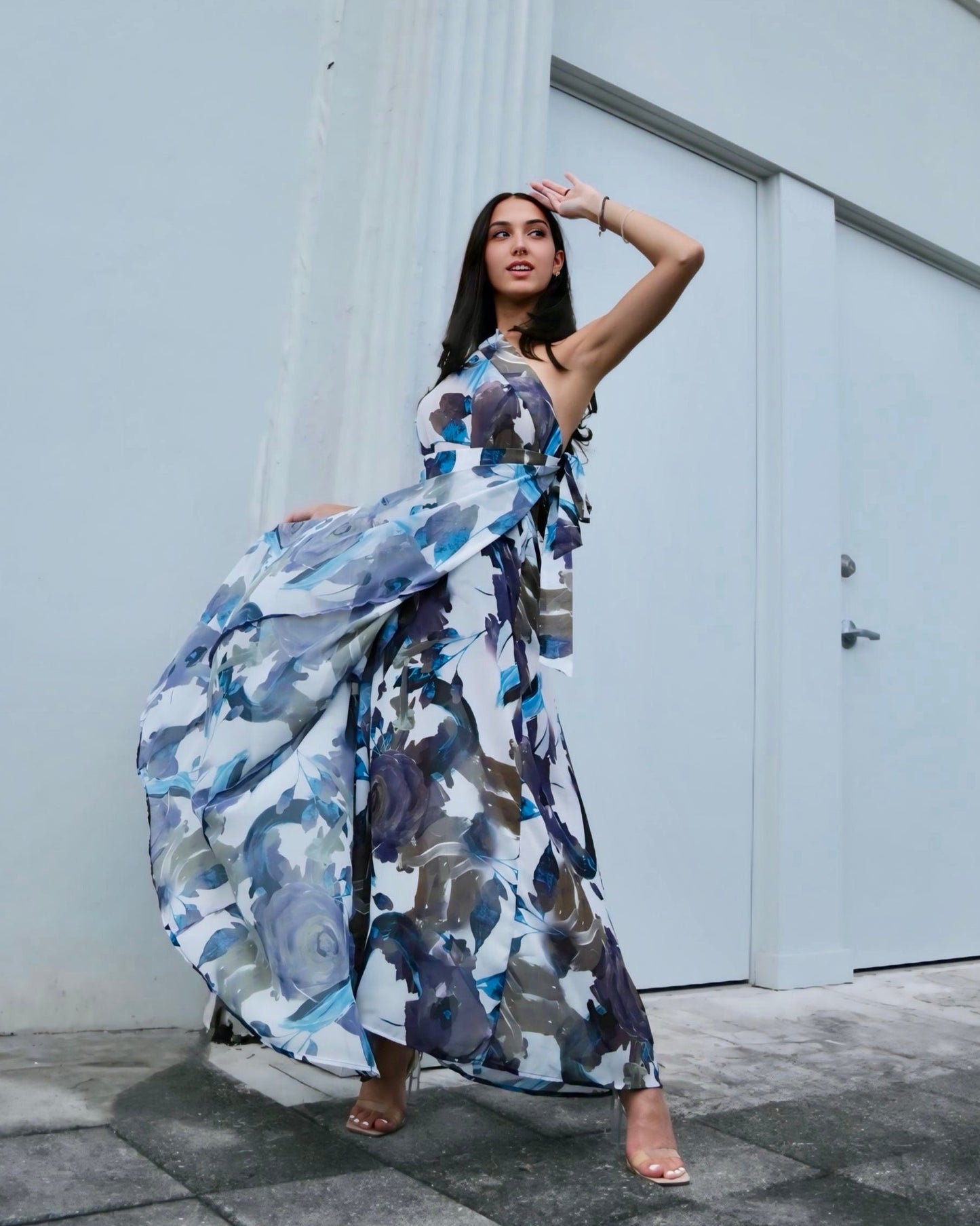 Baliawear Baliawear Show Skirt - Sapphire Bloom