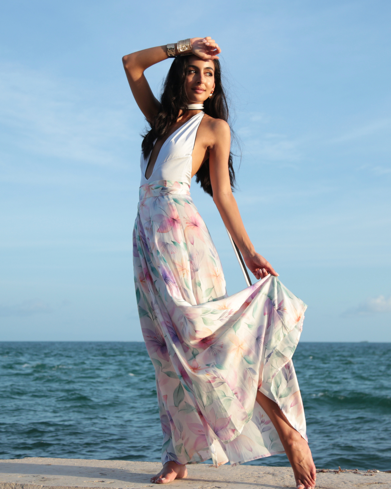 Baliawear Baliawear Show Skirt - Violet Bloom