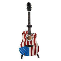 ToyShnip Toby Keith Signature USA Flag Acoustic Miniature Guitar Replica