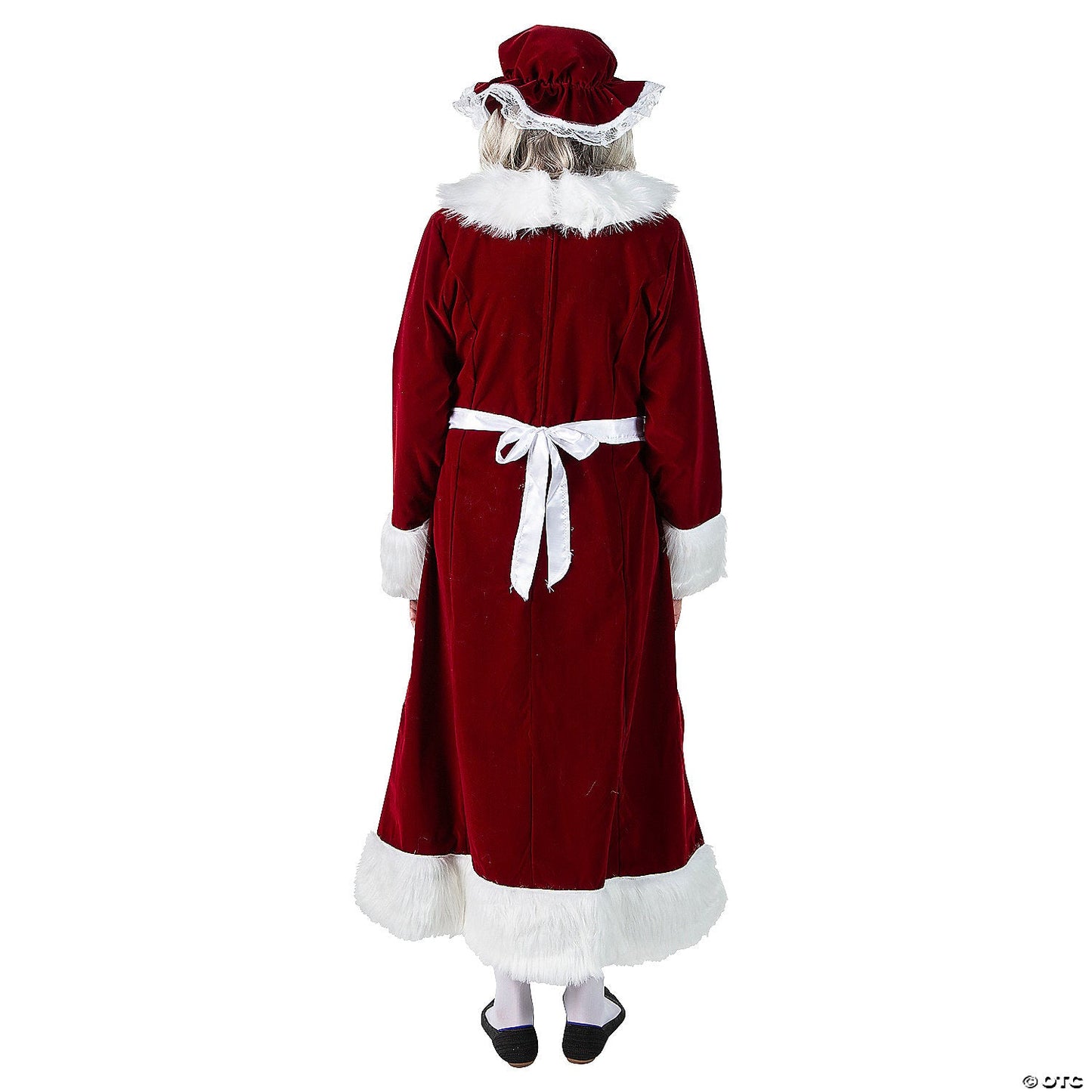 Women's Burgundy Velvet Mrs. Claus Dress Costume - XXL