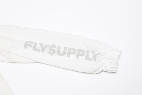 Happy Pockets Windbreaker Zip-Up Jacket (White) Fly Supply Co