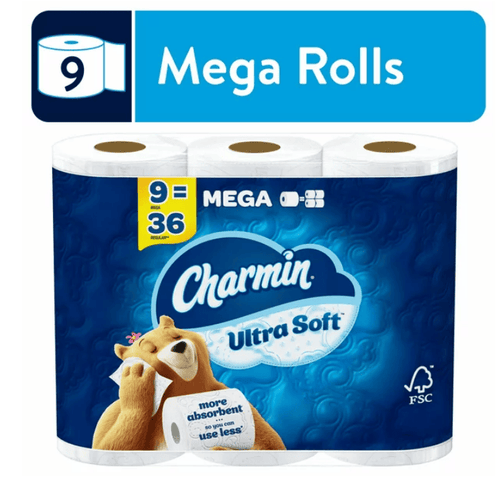 Charmin Ultra Soft Toilet Paper, 9 Mega Rolls EasyOptionXY LLC
