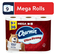 Charmin Ultra Strong Toilet Paper, 9 Mega Roll EasyOptionXY LLC