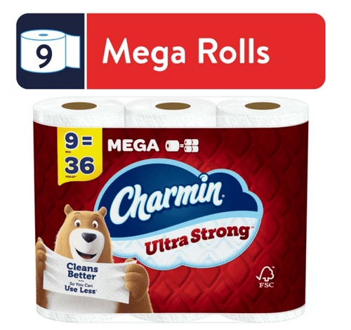 Charmin Ultra Strong Toilet Paper, 9 Mega Roll EasyOptionXY LLC