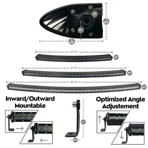 ExtremeLED 50" Curved Extreme Single Row 250W Combo Beam LED Light Bar OffRoadUSA.com