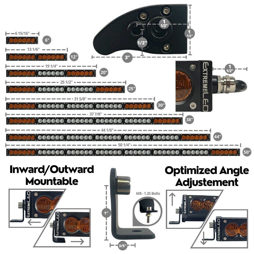 ExtremeLED 6" X6S Slim Amber 30W Flood LED Light Bar