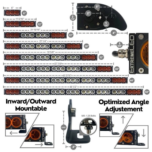 ExtremeLED 28" X6 Amber/White 150W Combo Beam LED Light Bar & Harness Kit