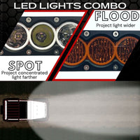ExtremeLED 50" X6 Amber/White 270W Combo Beam LED Light Bar & Harness Kit OffRoadUSA.com