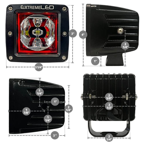 ExtremeLED Extreme Series 3" LED RGB Light Pod Pair OffRoadUSA.com