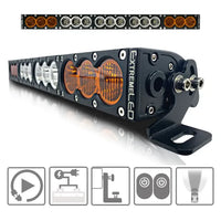 ExtremeLED 28" X6 Amber/White 150W Combo Beam LED Light Bar & Harness Kit OffRoadUSA.com