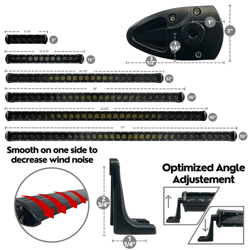 ExtremeLED Extreme Stealth Single Row LED Light Bars OffRoadUSA.com