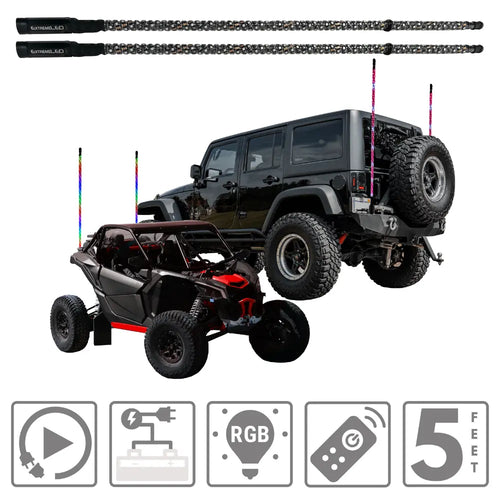 ExtremeLED Extreme LED RGB Whip/Flag Lights OffRoadUSA.com