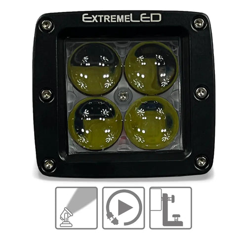 ExtremeLED Stealth Spot and Flood Extreme Series 3" Light Pod OffRoadUSA.com