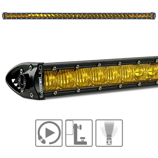 ExtremeLED 40" All Amber LED Light Bar - 200W Single Row Combo Beam