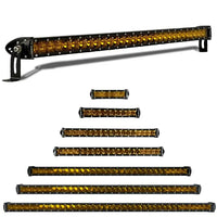 ExtremeLED All Amber LED Light Bar - Single Row OffRoadUSA.com