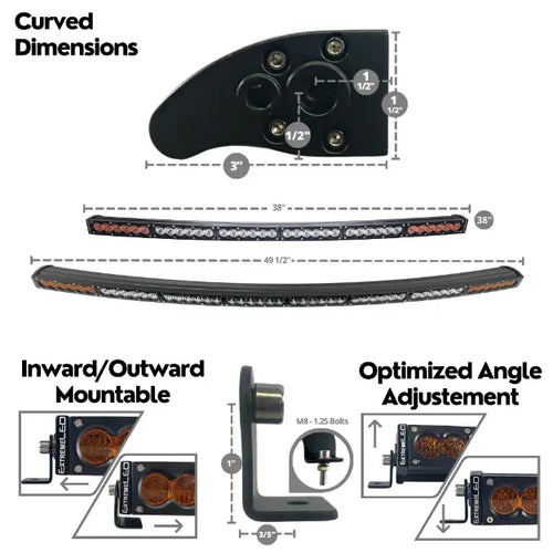 ExtremeLED X6S Slim Amber & White LED Light Bar & Harness OffRoadUSA.com
