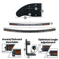 ExtremeLED 50" Curved X6S Slim Amber/White 240W LED Light Bar & Harness OffRoadUSA.com