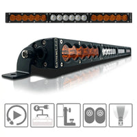 ExtremeLED 20" X6S Slim Amber/White 90W LED Light Bar & Harness OffRoadUSA.com