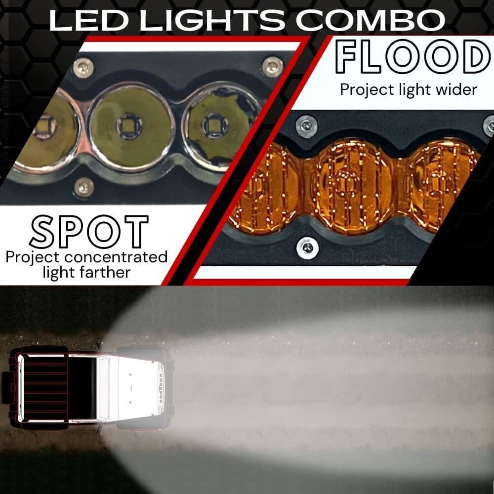 ExtremeLED 20" X6S Slim Amber/White 90W LED Light Bar & Harness