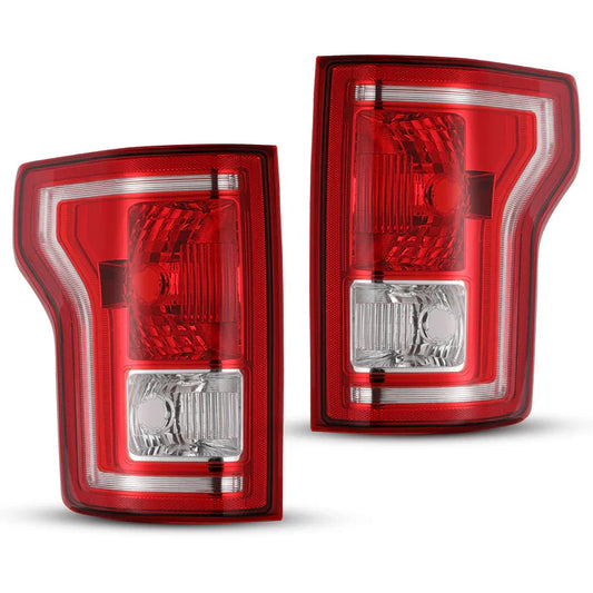 Winjet 2015-2017 Ford F-150 w/Factory Halogen Type Taillight - Chrome /Red