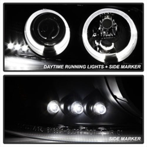 Spyder GMC Sierra 1500/2500 99-06 Projector Headlights LED Halo LED Blk Smke PRO-YD-CDE00-HL-BSM OffRoadUSA.com